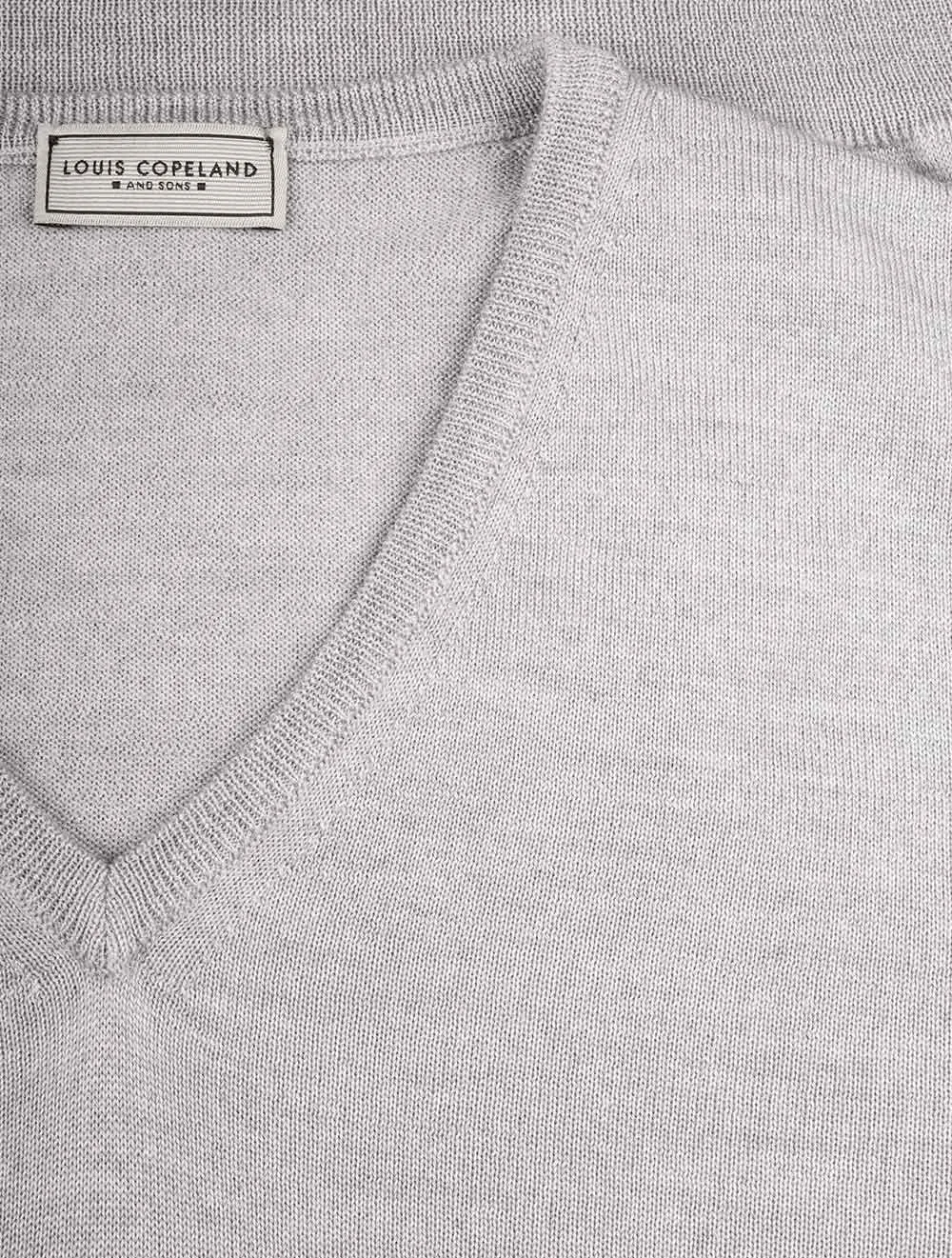 Merino V Neck Grey