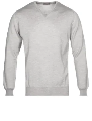 Merino V Neck Grey