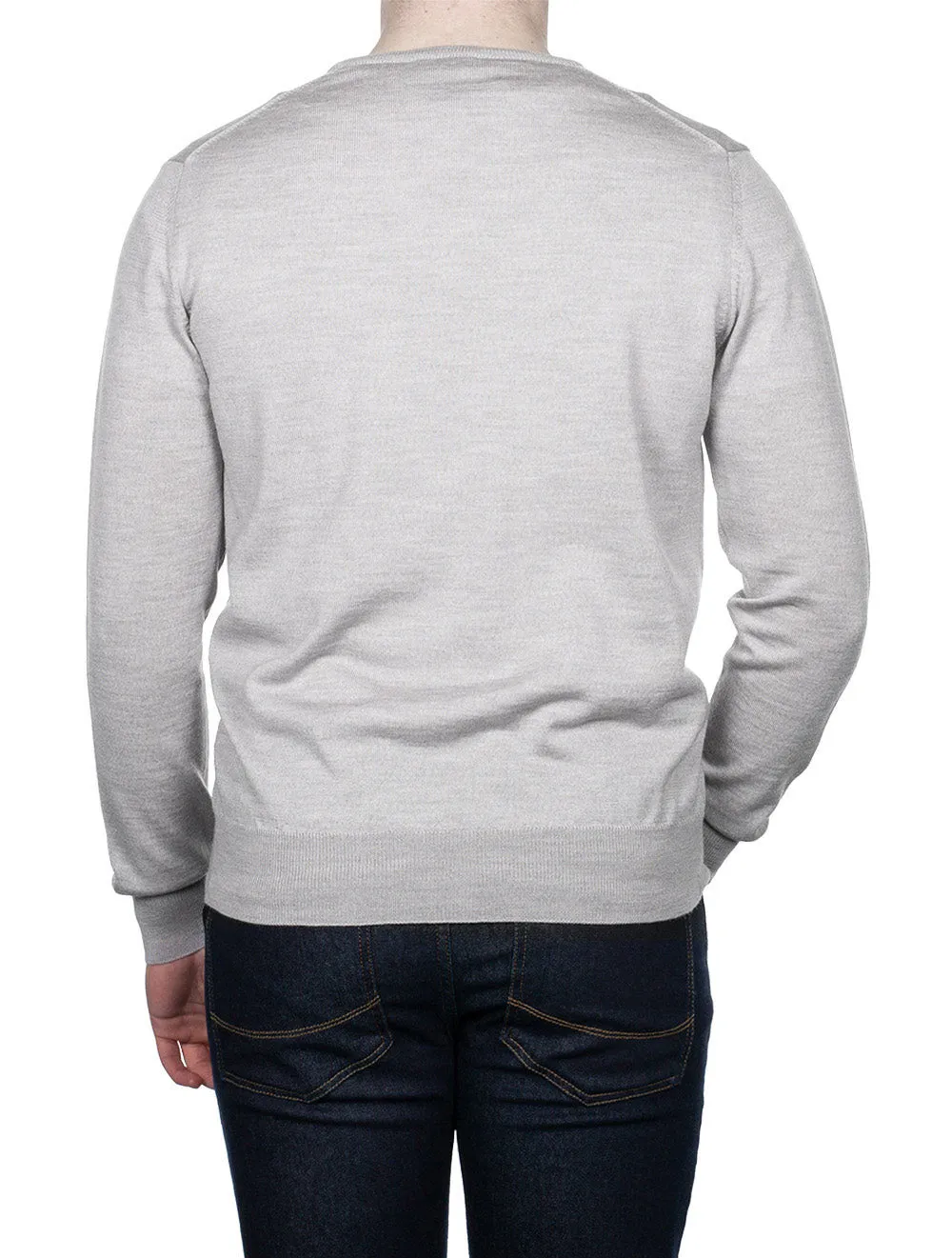 Merino V Neck Grey