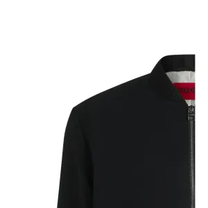 Modern-fit blazer in wrinkle-resistant seersucker