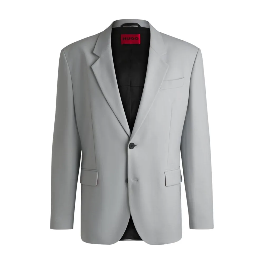 Modern-fit jacket in stretch twill with full lining