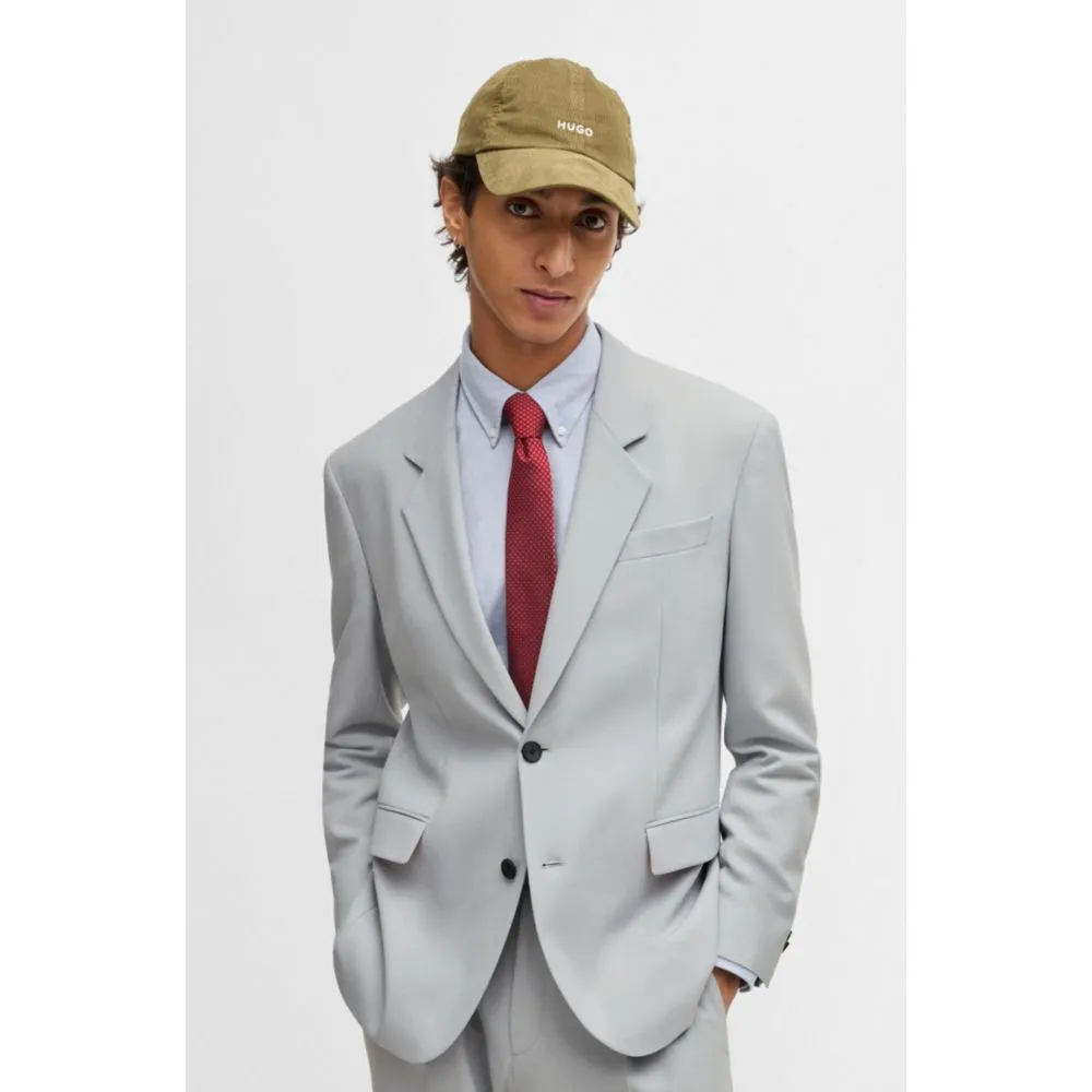 Modern-fit jacket in stretch twill with full lining