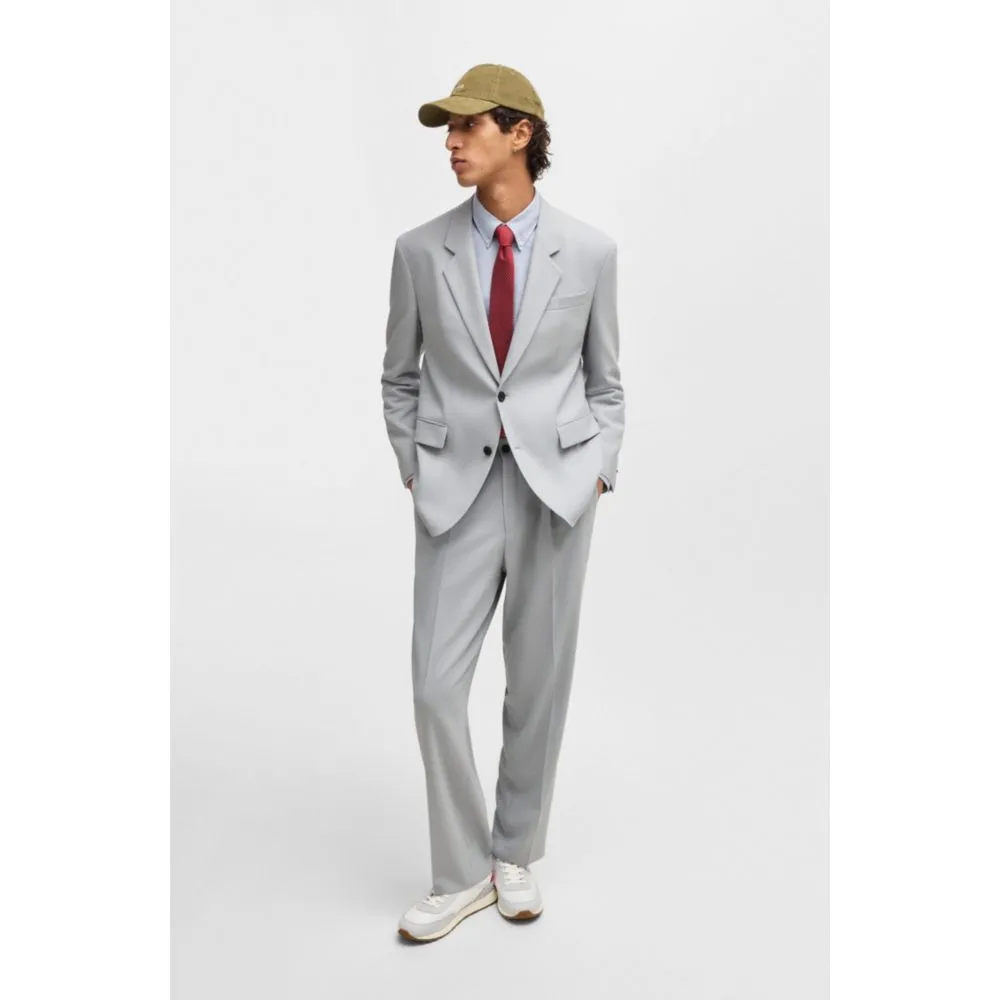 Modern-fit jacket in stretch twill with full lining