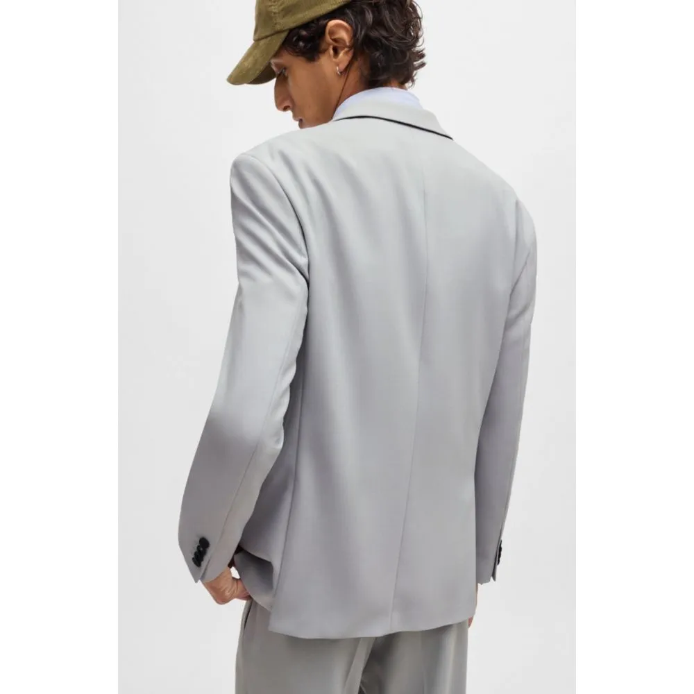 Modern-fit jacket in stretch twill with full lining