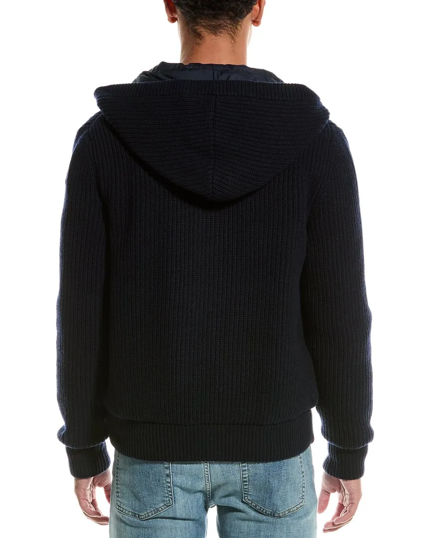 Moncler Wool & Cashmere-Blend Down Cardigan