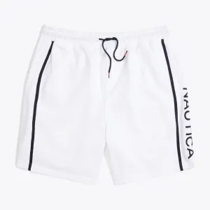 Nautica Men's Big & Tall 9" Logo Fleece Short Bright White Nautica