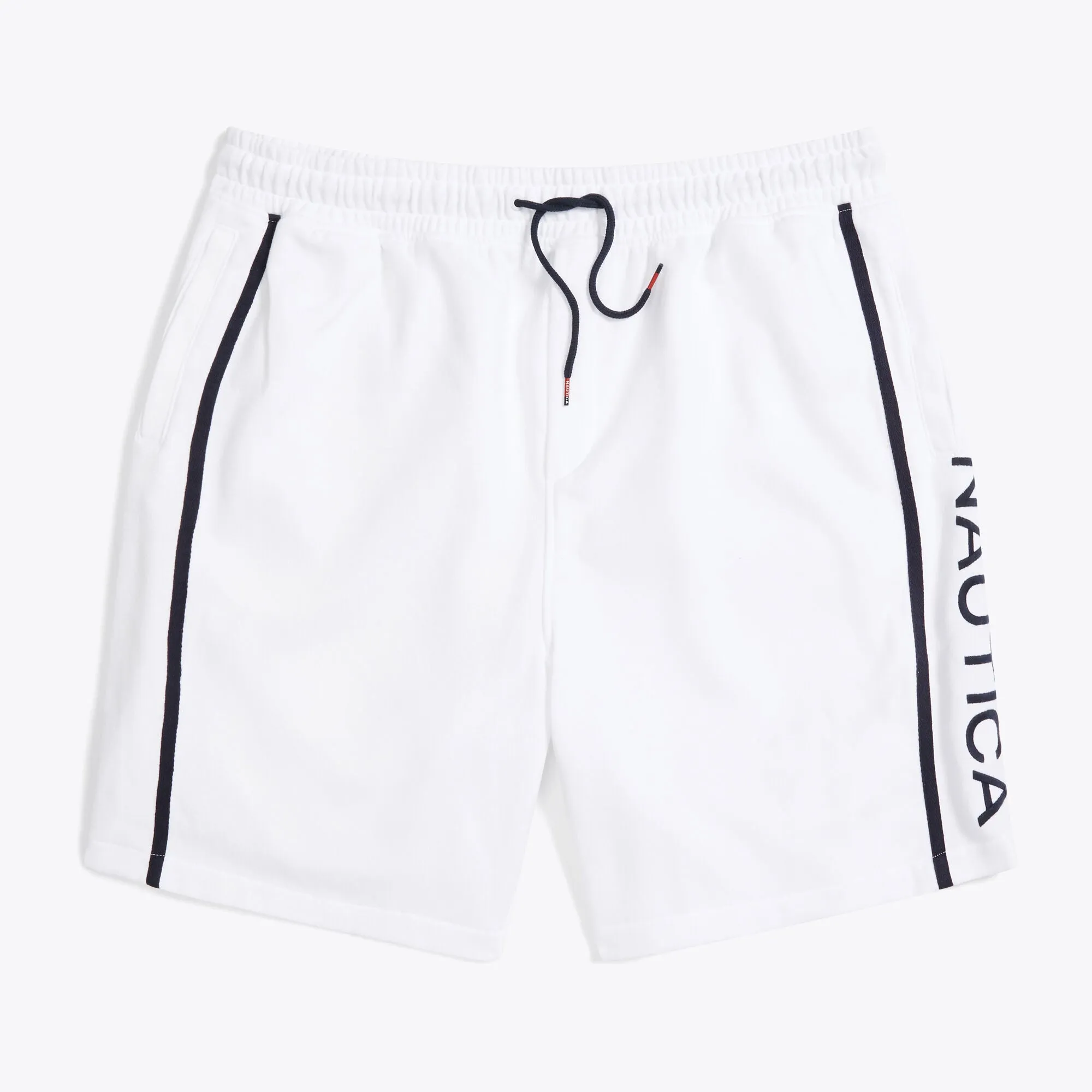 Nautica Men's Big & Tall 9" Logo Fleece Short Bright White Nautica