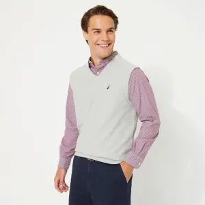 Nautica Men's Big & Tall Navtech V-Neck Sweater Vest Grey Heather Nautica