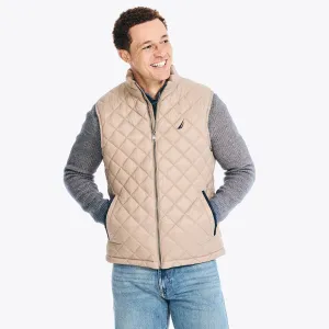 Nautica Men's Diamond Quilted Vest Raw Umber Nautica
