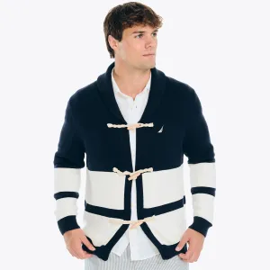 Nautica Men's Heritage Toggle Cardigan Stellar Blue Heather Nautica