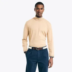 Nautica Men's Interlock Turtleneck Sweater Raw Umber Nautica