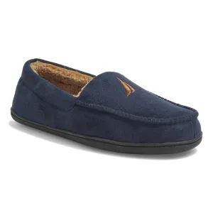 Nautica Men's Microsuede Fleece Lined Slippers Navy Nautica