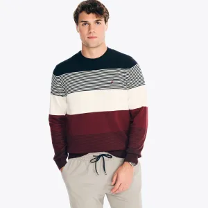 Nautica Men's Navtech Colorblock Sweater Rio Red Nautica