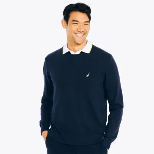 Nautica Men's Navtech Crewneck Sweater Stellar Blue Heather Nautica