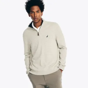 Nautica Men's Navtech Quarter-Zip Sweater Grey Heather Nautica