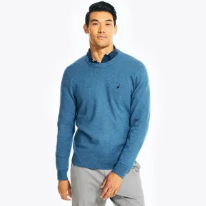 Nautica Men's Sustainably Crafted Crewneck Sweater Nite Sea Heather Nautica
