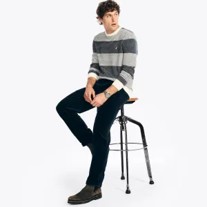 Nautica Men's Sustainably Crafted Jacquard Crewneck Sweater Marshmallow Nautica