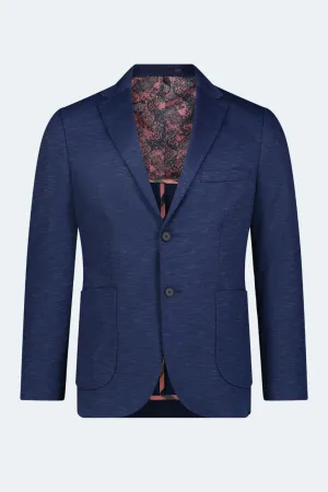 Navy and Petro Blue Jacquard Sportcoat