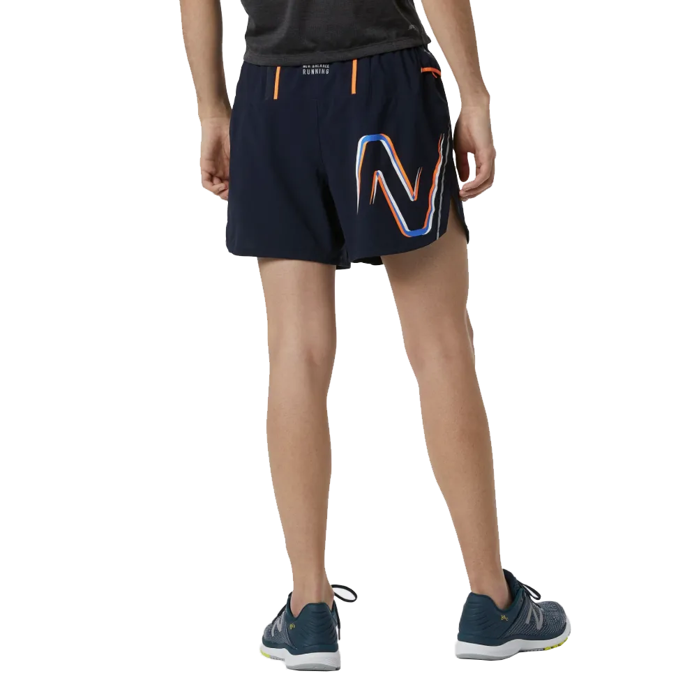 New Balance Men's Printed Impact Run Short 5"