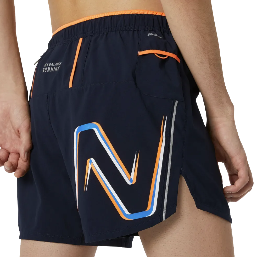 New Balance Men's Printed Impact Run Short 5"