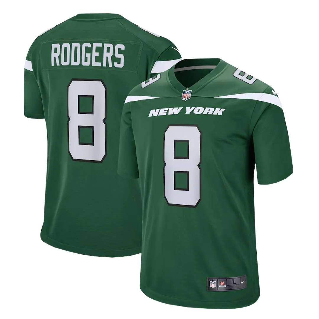 NFL - Men's New York Jets Aaron Rodgers Game Jersey (67NM NJGH 9ZF 00S)