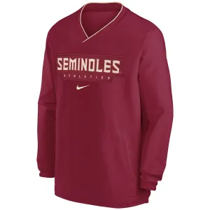 Nike Men's Seminoles Athletics V-neck Pullover Windshirt - Garnet