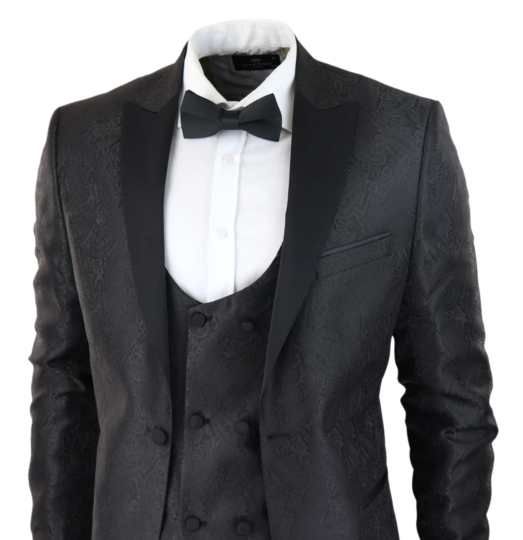 Paisley Tuxedo Blazer Waistcoat Jacket
