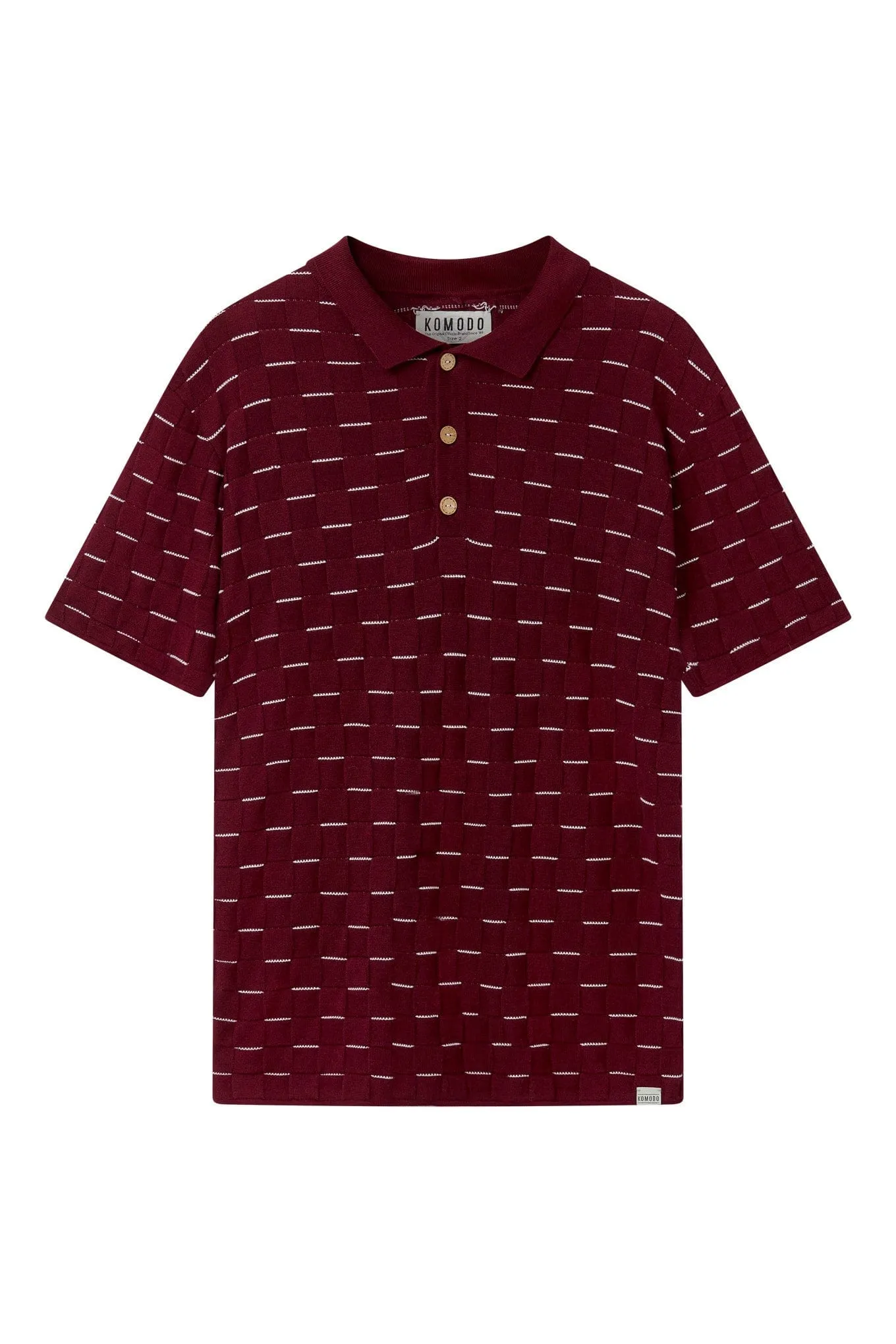 Perry Men's Cotton Tencel Knit Polo | Berry