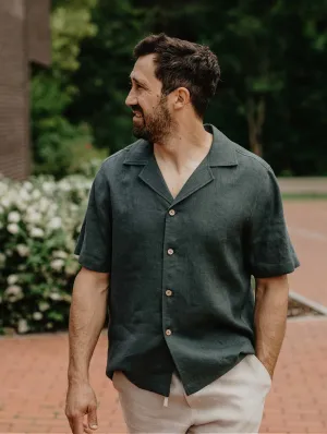 Pilenas Men's Linen Short Sleeve Shirt | Multiple Colours