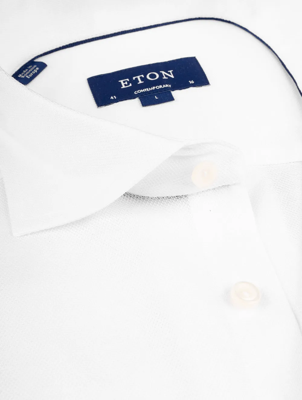 Pique Jersey Contemporary Fit Shirt White