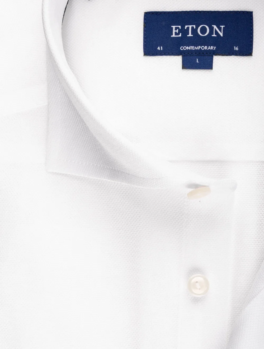 Pique Jersey Contemporary Fit Shirt White
