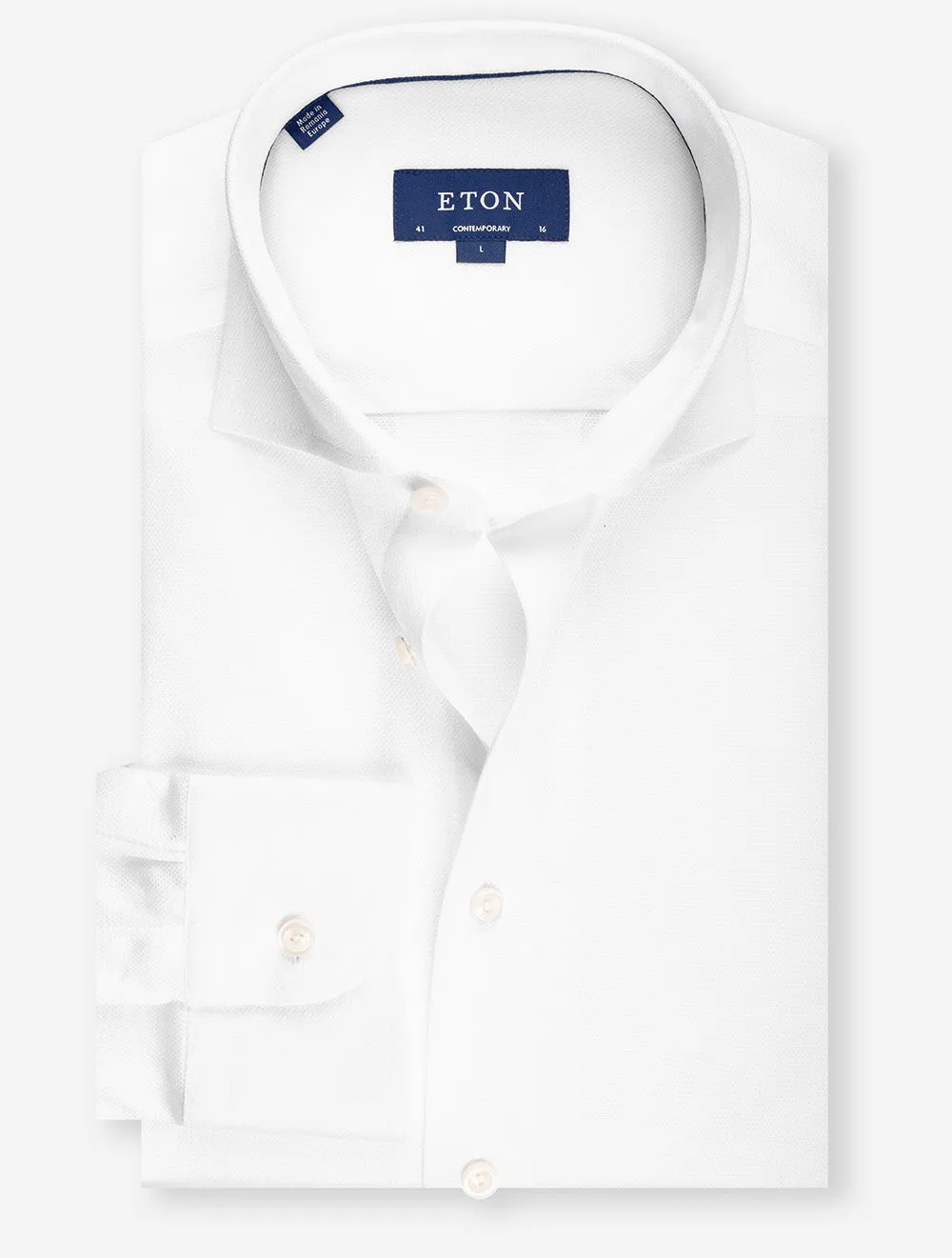 Pique Jersey Contemporary Fit Shirt White