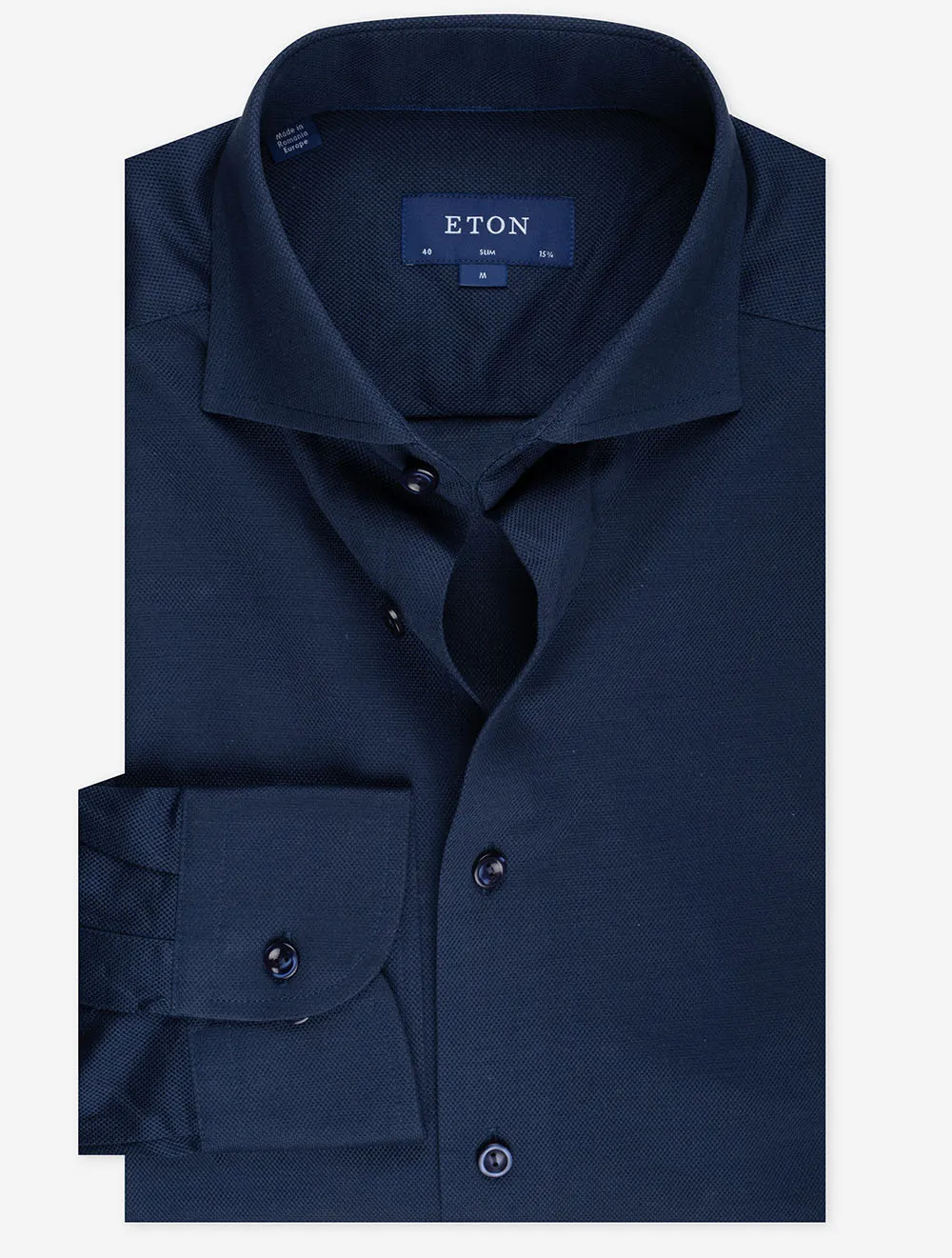 Pique Slim Fit Shirt Blue