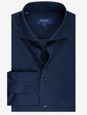 Pique Slim Fit Shirt Blue