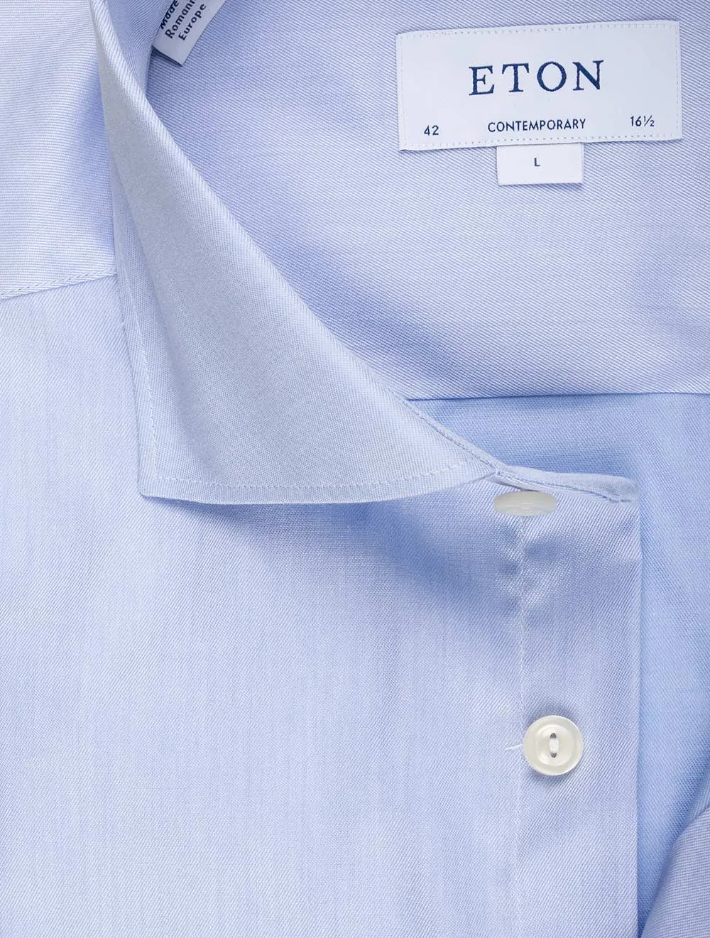 Plain Business Contemporary Fit Shirt Blue