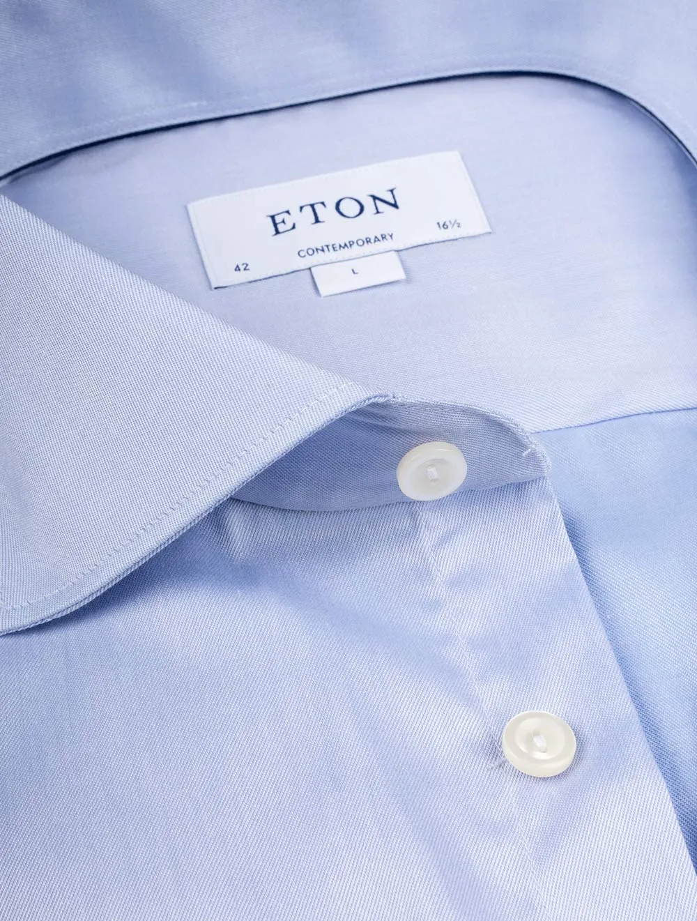Plain Business Contemporary Fit Shirt Blue