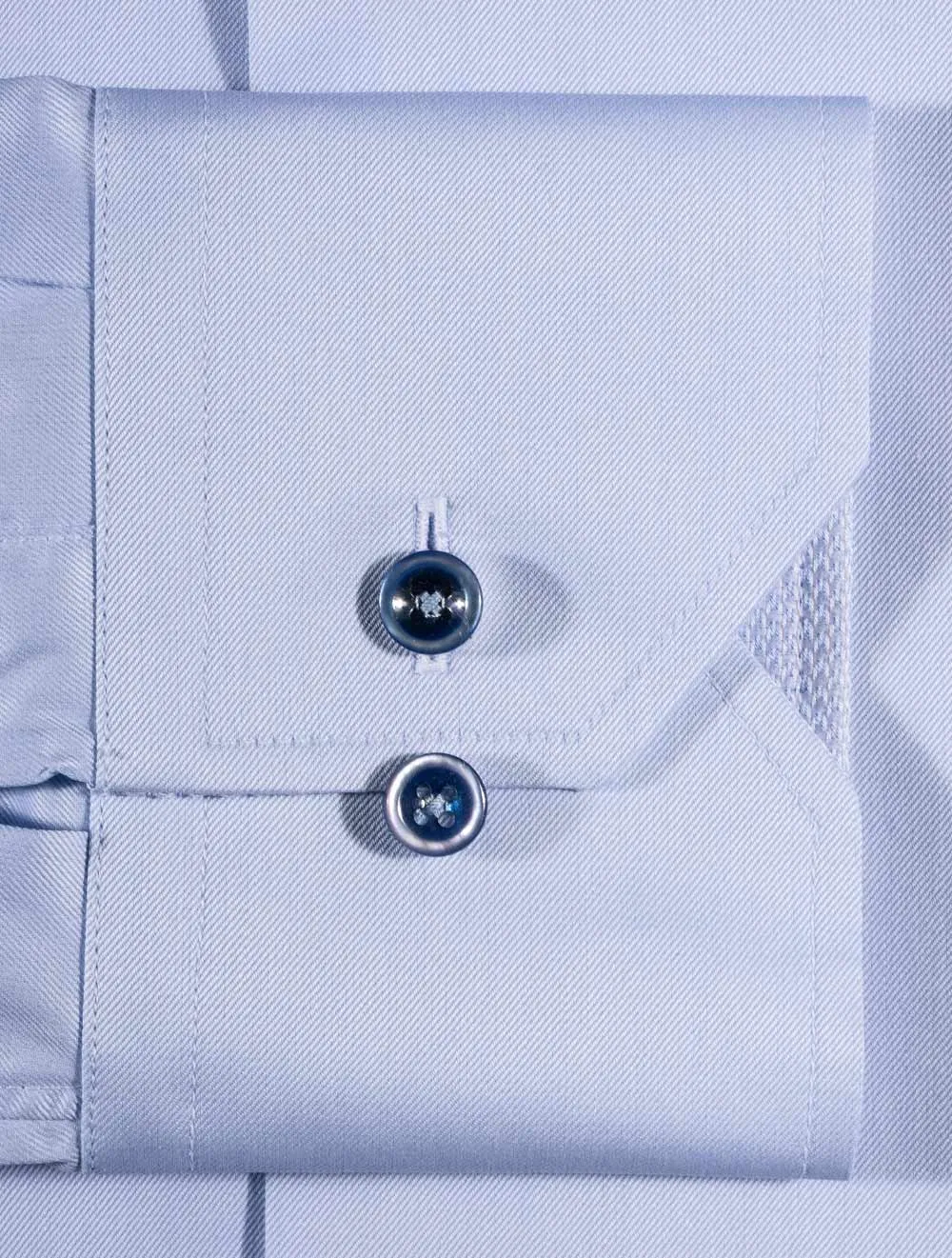 Plain Shirt With Inlay Blue