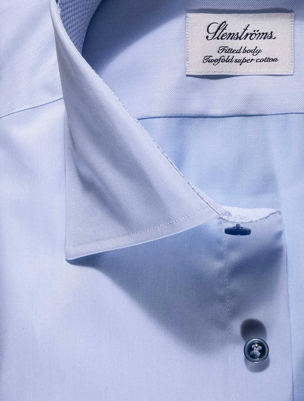 Plain Shirt With Inlay Blue