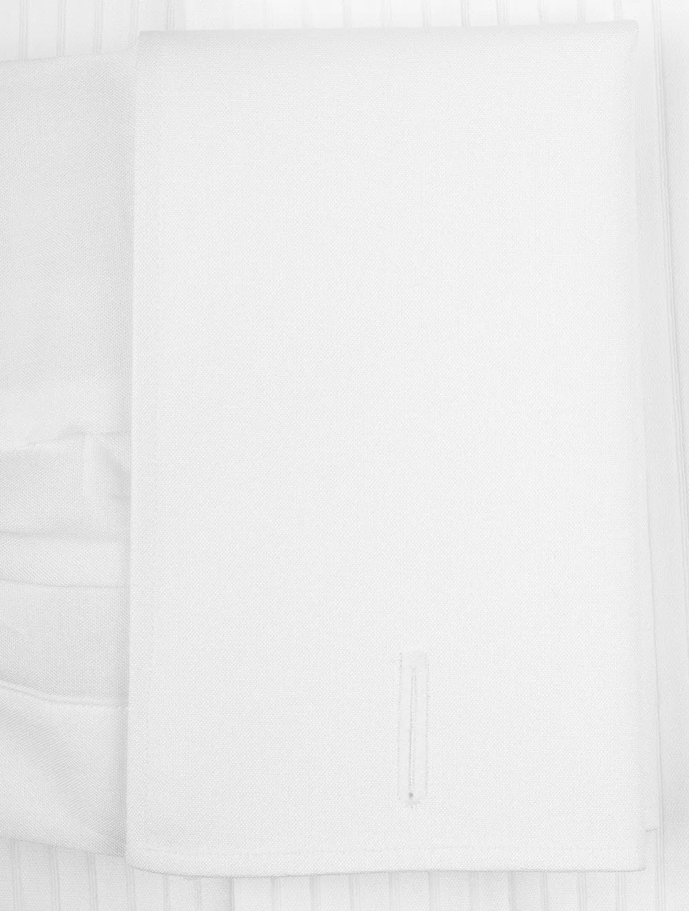 Pleated Cotton Dress Shirt White