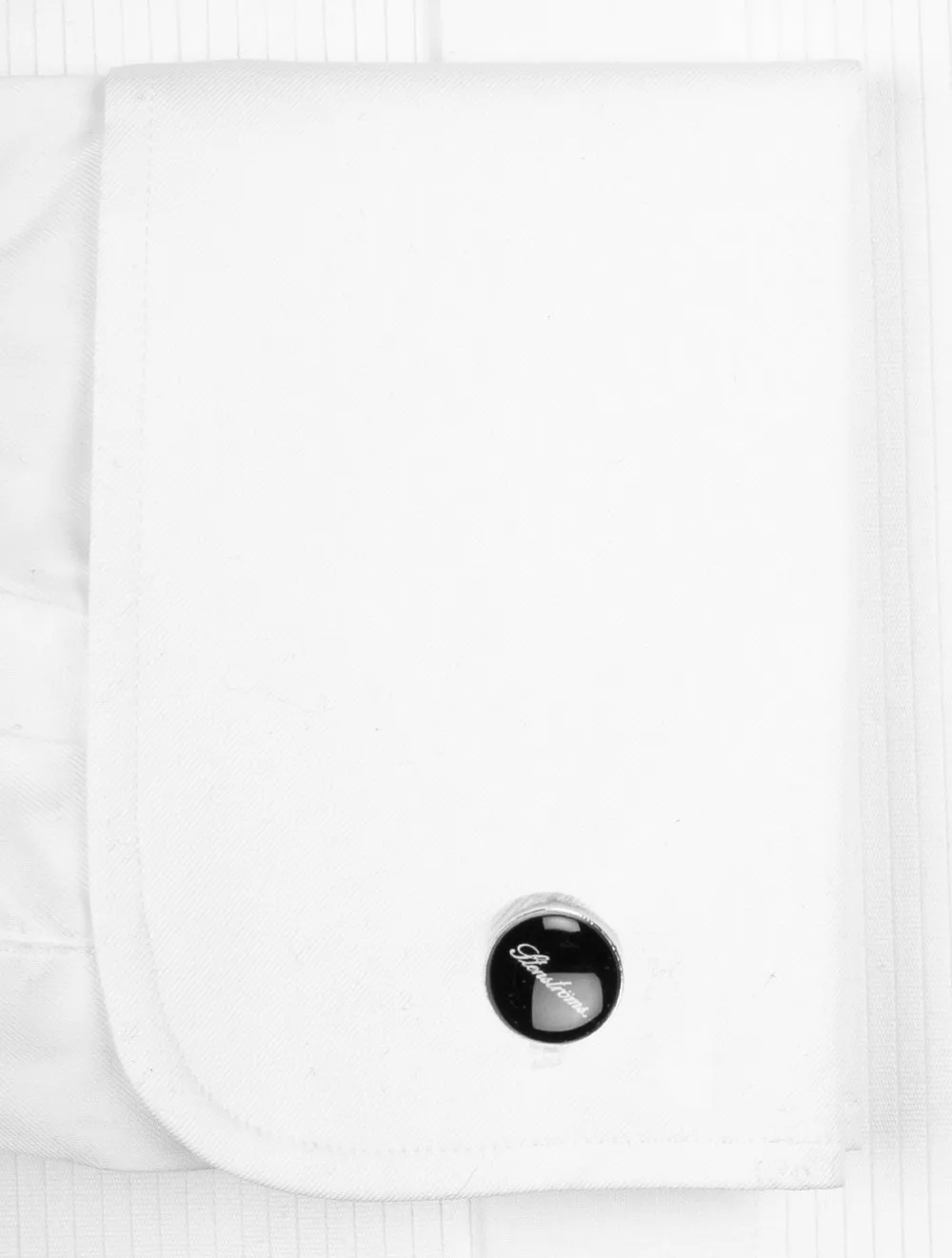 Pleated Cotton Fitted Body Dress Shirt White