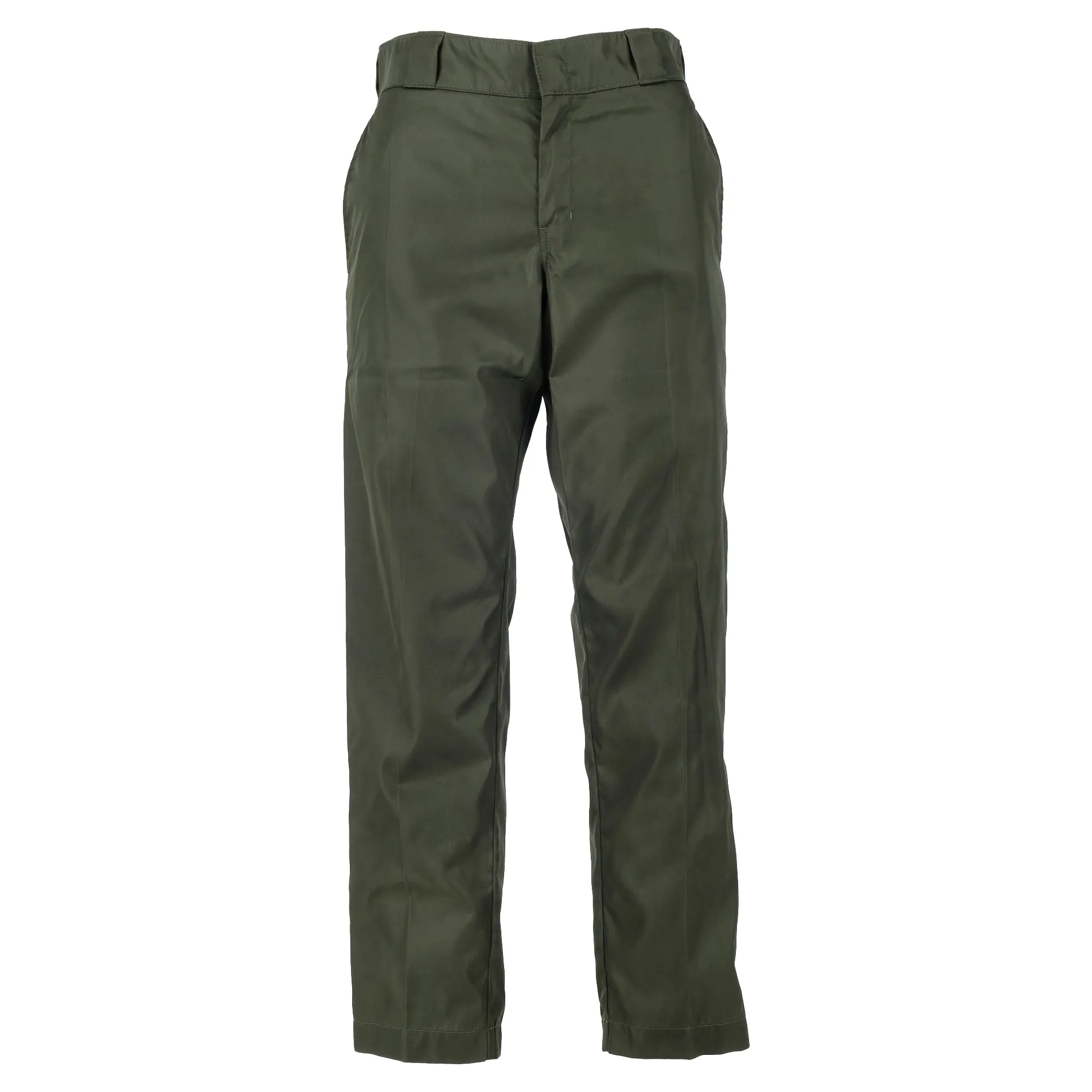 Prada Triangle Logo Trousers in Green Nylon