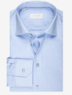 Puppytooth Slim Fit Shirt Blue