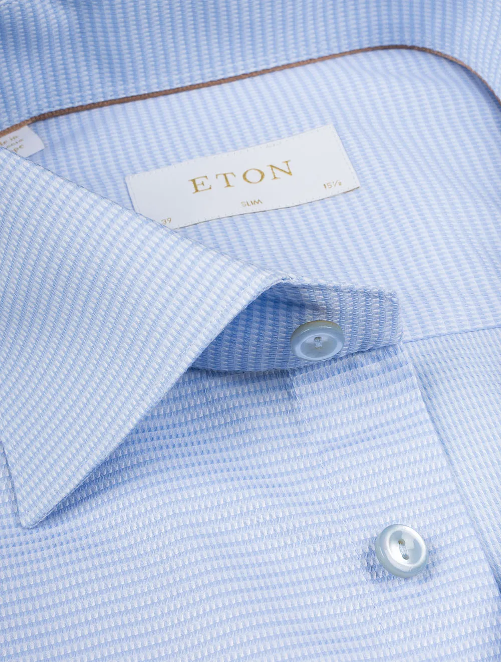 Puppytooth Slim Fit Shirt Blue