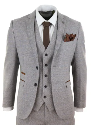 Ralph 3 Piece Suit Tweed Check Vintage