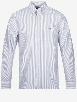 Regular Fit Classic Oxford Stripe Shirt Persian Blue