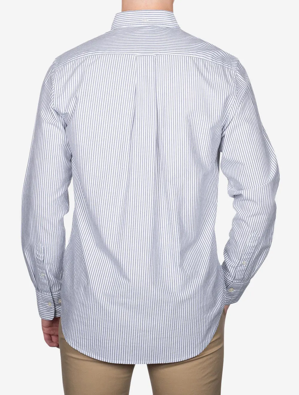 Regular Fit Classic Oxford Stripe Shirt Persian Blue