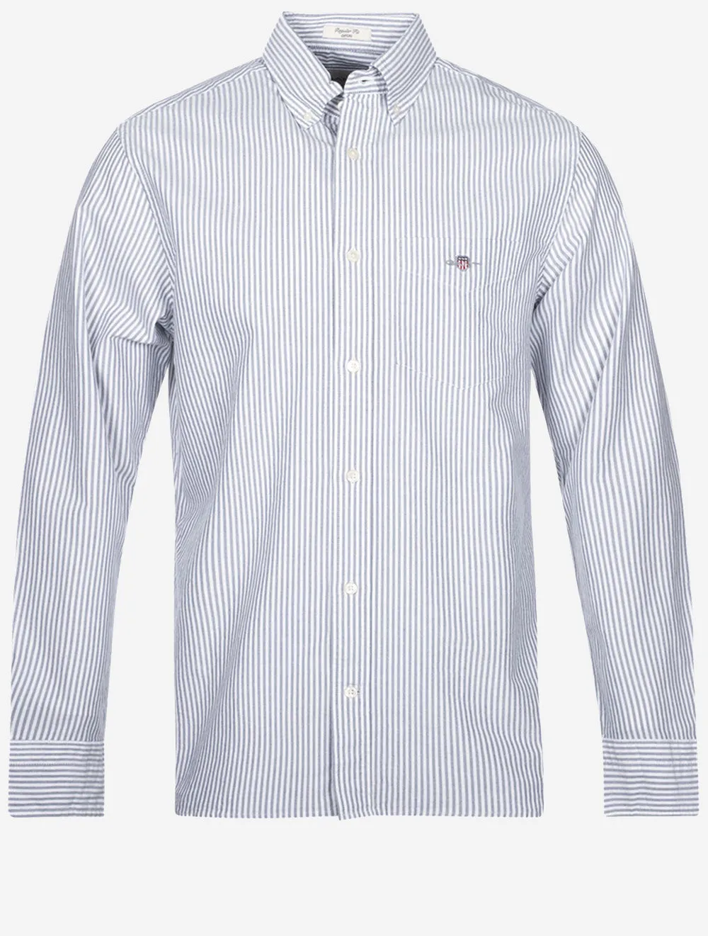 Regular Fit Classic Oxford Stripe Shirt Persian Blue