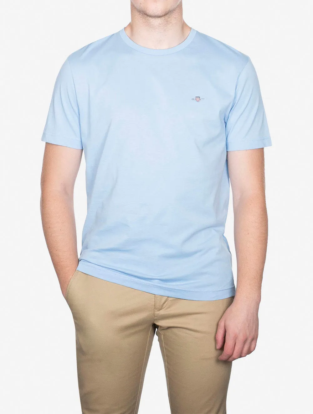 Regular Shield Short Sleeve T-Shirt Capri Blue