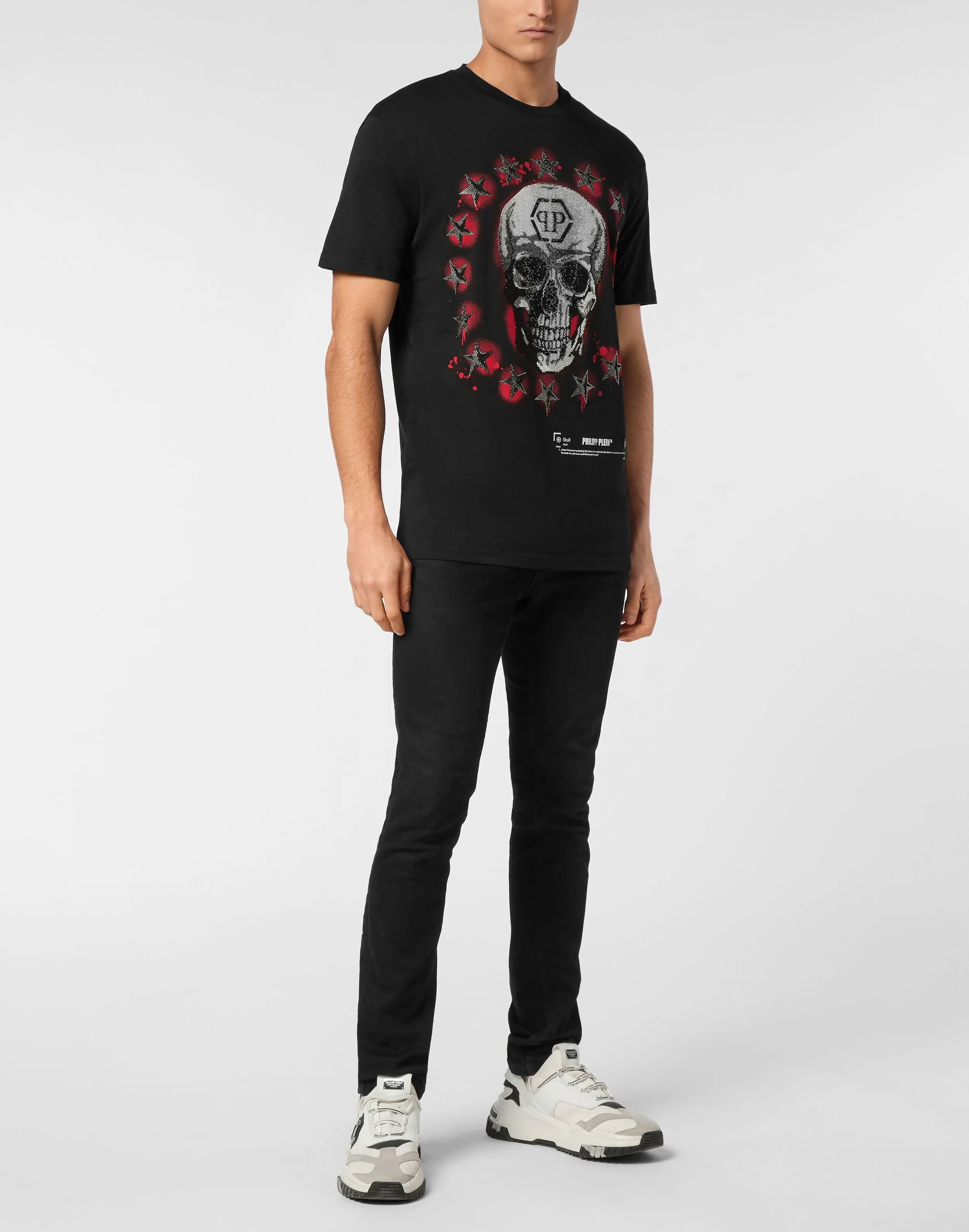 Round Neck T-Shirt Stars &amp; Skull