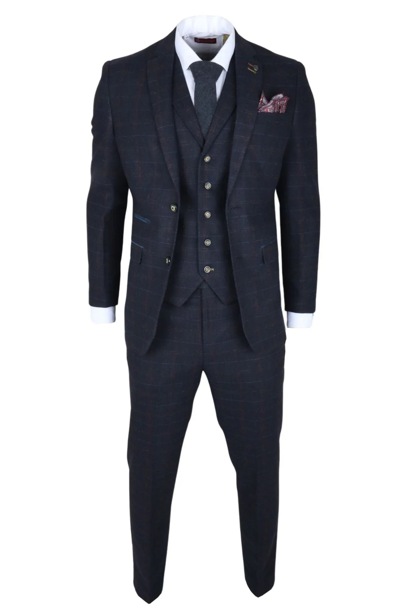 Ryan 3 Piece Tweed Slim Fit Suit